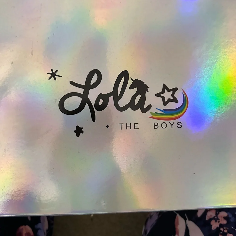 Lola + The Boys Rainbow Glitter Kids Boots - Picture 2 of 3